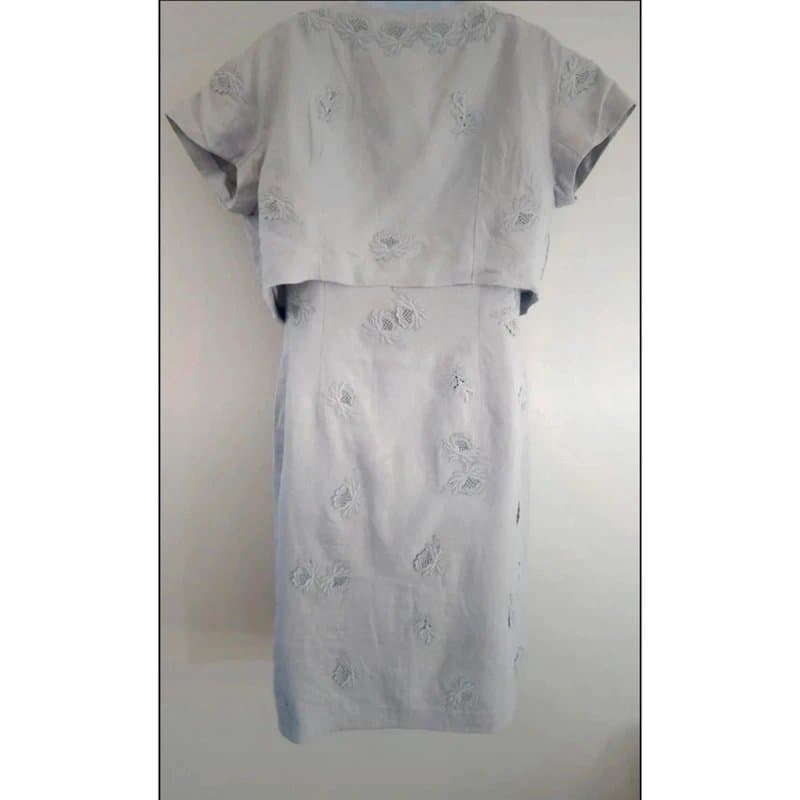 LK Bennett LK Bennett silk linen blend floral dress and bolero set UK size 14 16