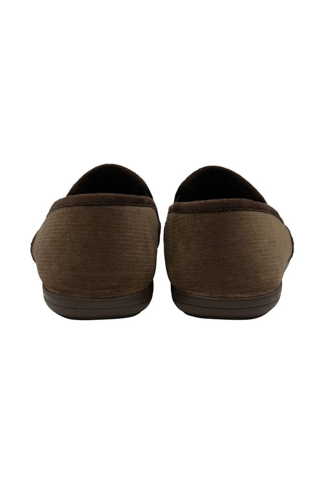 Lotus Lotus Men's 'Peter' Textile Full Slippers in Brown - 3