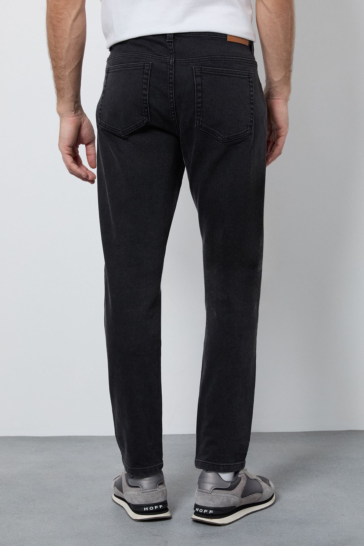 Burton Burton Men's Washed Black Stretch Slim Fit Jeans - 3