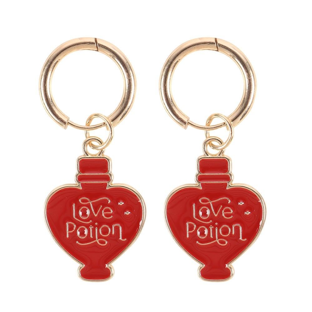 Something Different Something Different Men's Love Potion Earrings in Light Red - 1