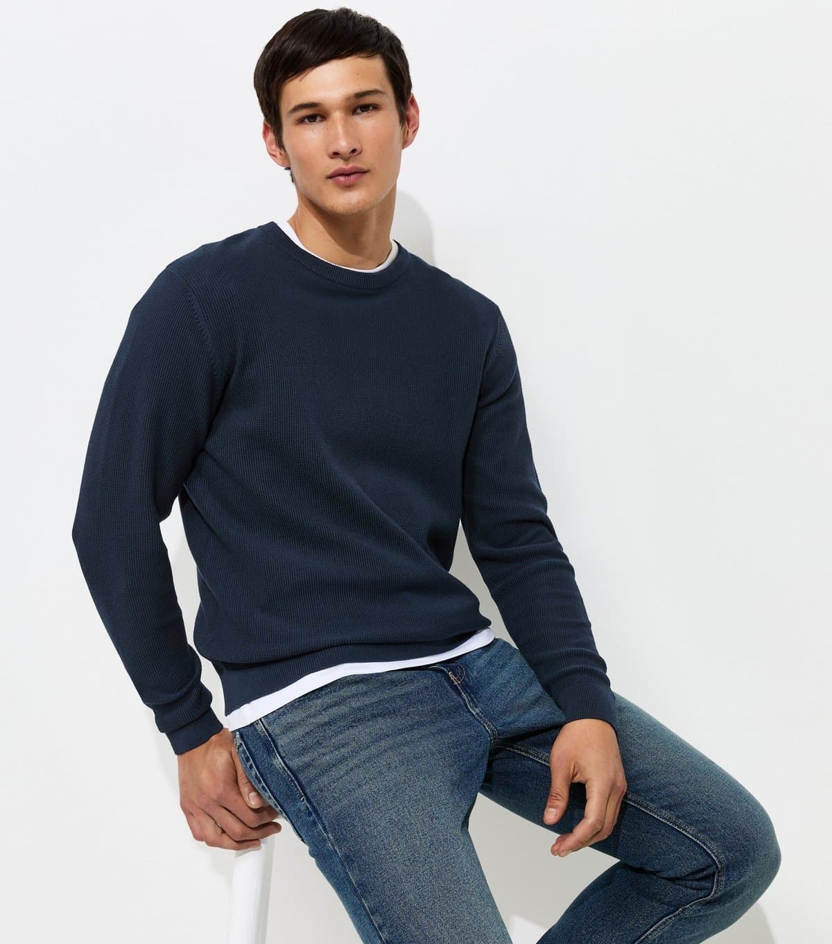 New Look New Look Dark Blue Crew Neck Jumper
