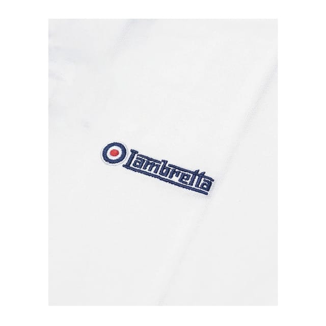 Lambretta Lambretta Men's SS25 Triple Tipped Pique T-Shirt in Off-White - 2