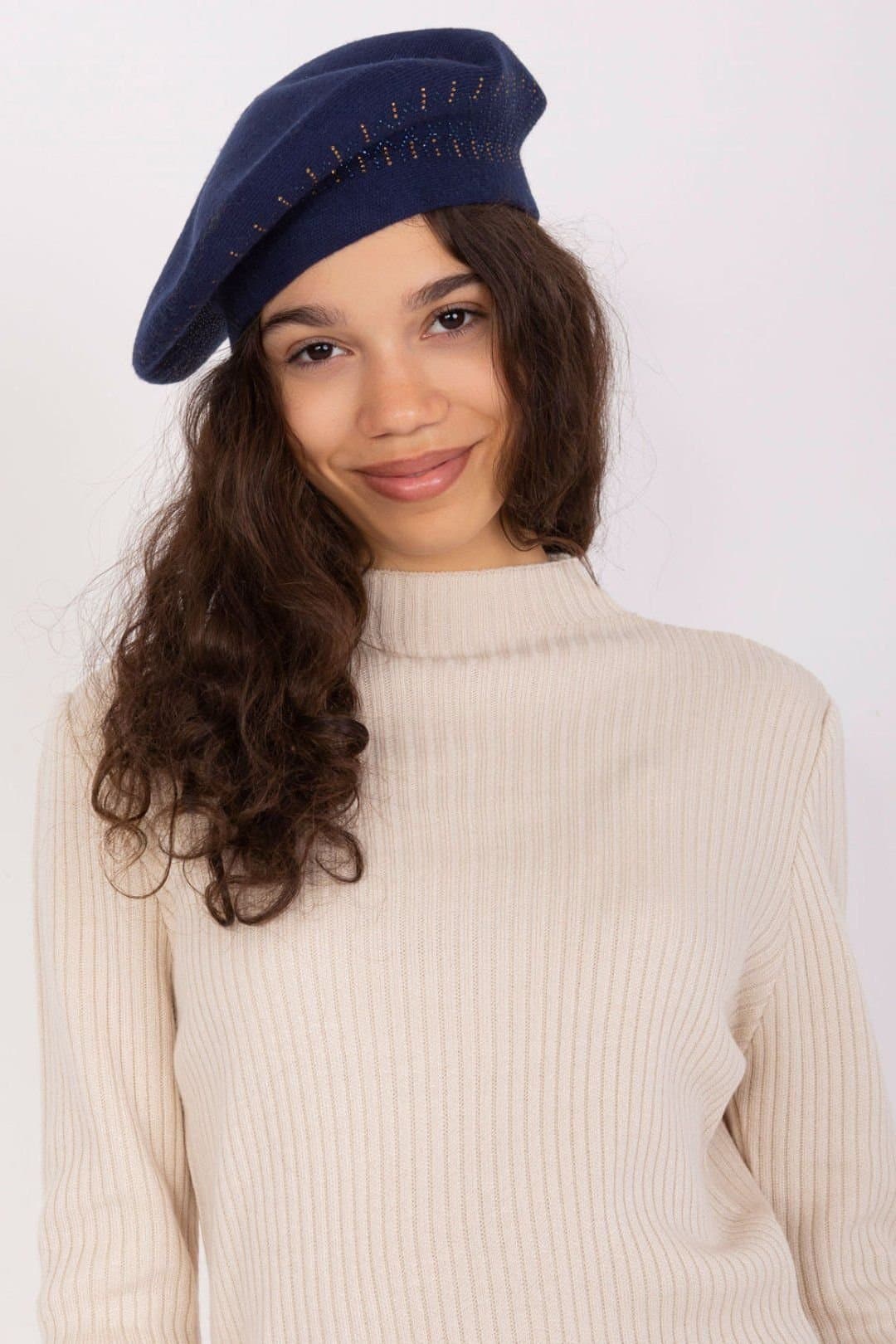 Love Lace Love Lace Women's Classic Wool Beret Hat for Autumn Winter with Soft Fit All Day in Blue