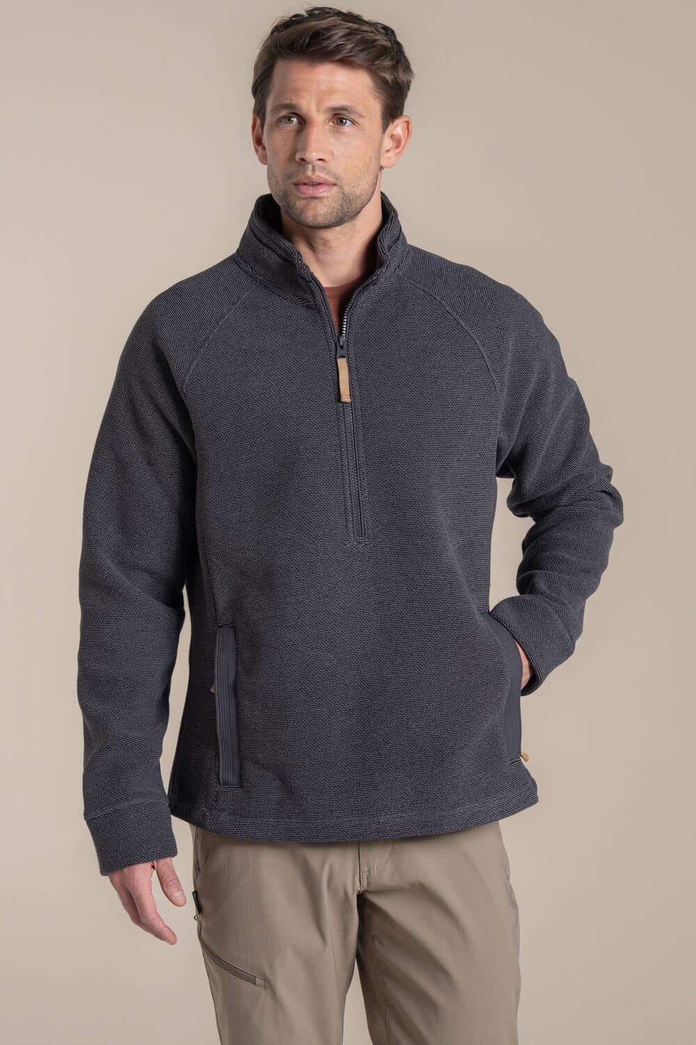 Craghoppers Craghoppers Men's Steeple Half-Zip Insulating Overhead Active Fleece in Dark Grey