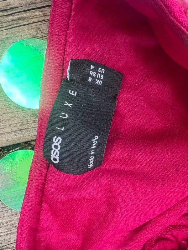 ASOS Luxe Pink Sequin Dress Size 8