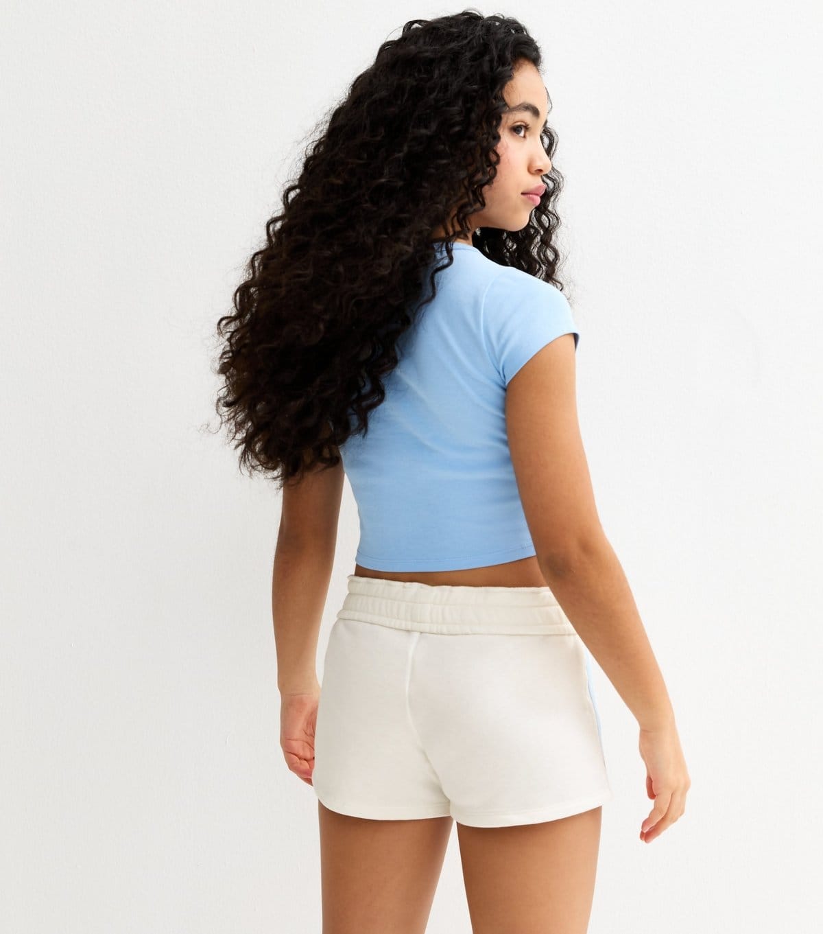 New Look Girls' Off White Side Stripe Drawstring Shorts New Look - 4