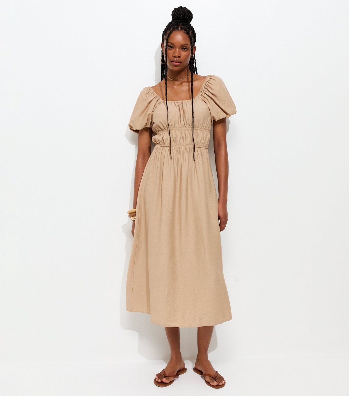 New Look Women's Camel Milkmaid Midi Dress New Look - 2