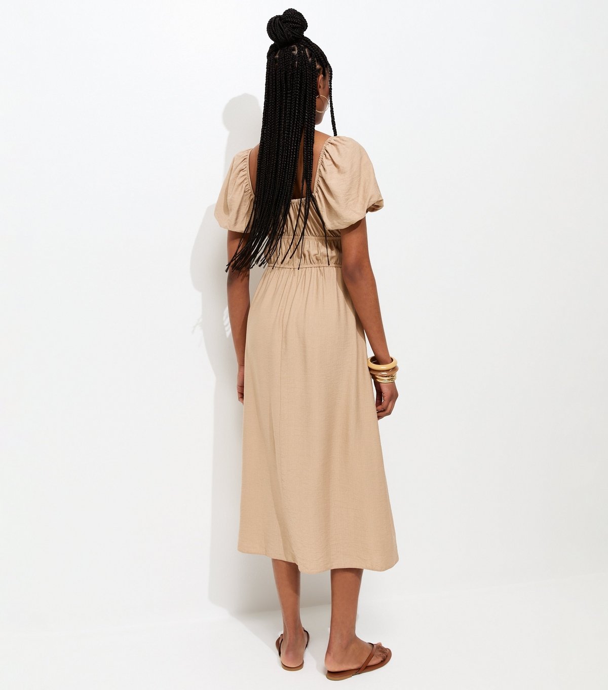 New Look Women's Camel Milkmaid Midi Dress New Look - 4