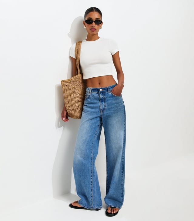 New Look Women's Off White Modal Baby Tee Cropped T-Shirt New Look - 3