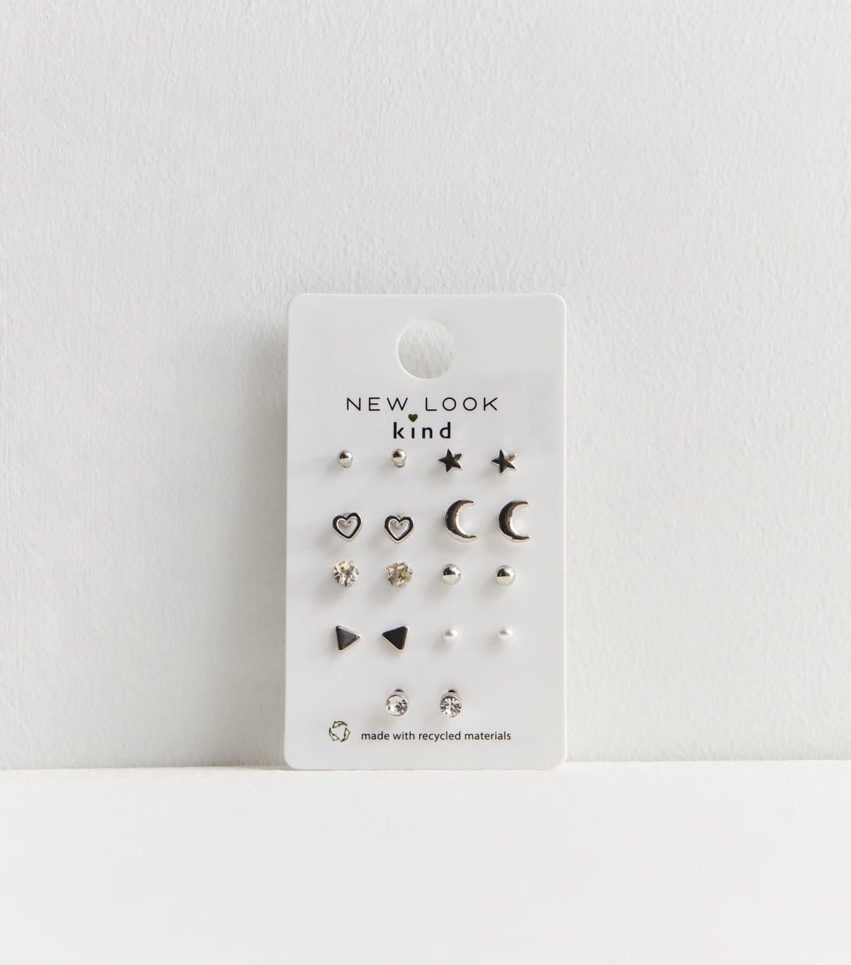 New Look New Look Silver Mixed Stud Earrings 9 Pack