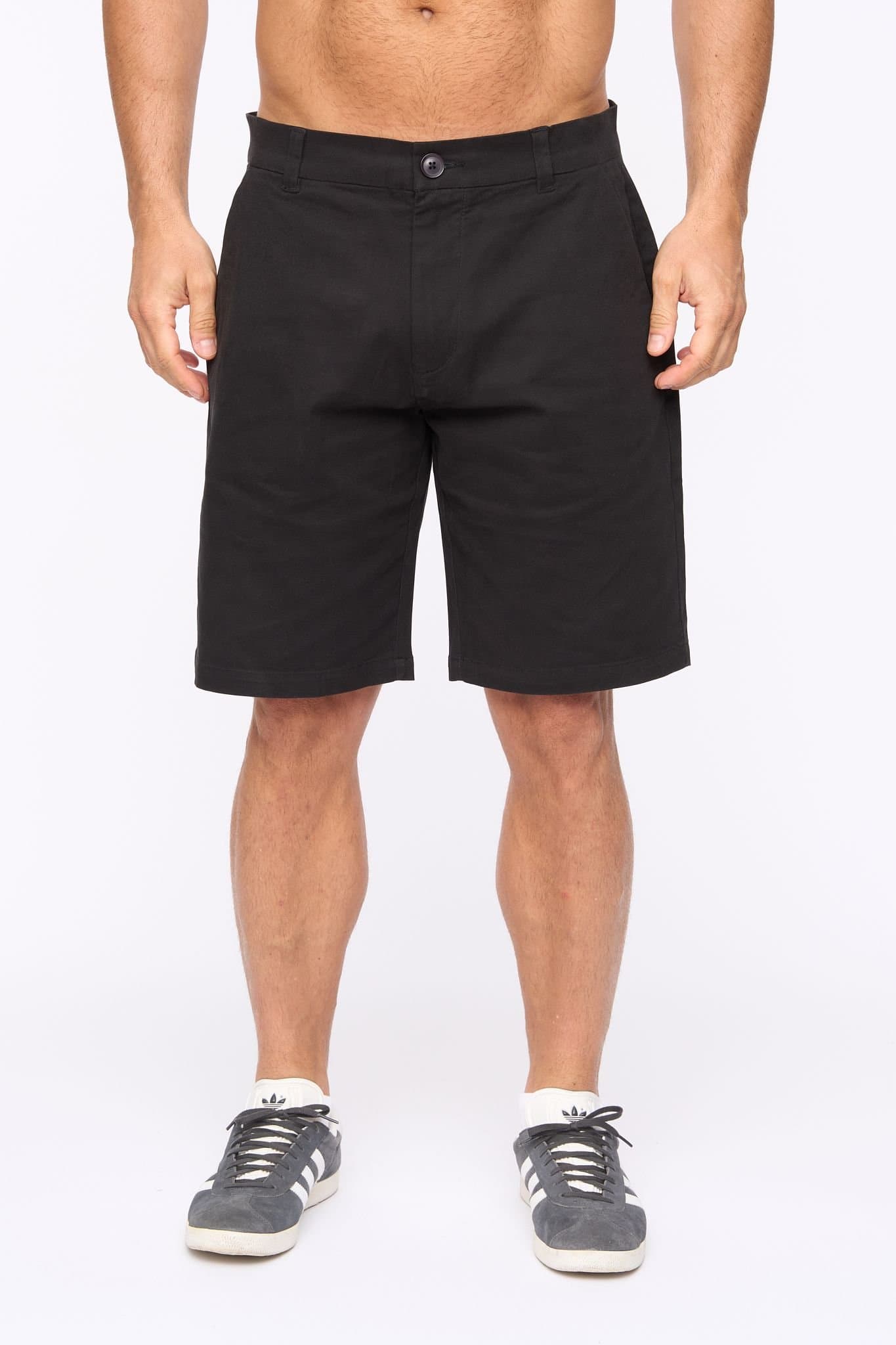 Bewley&Ritch Bewley&Ritch Men's Clarksten Cotton Stretch Regular Fit Chino Shorts in Black