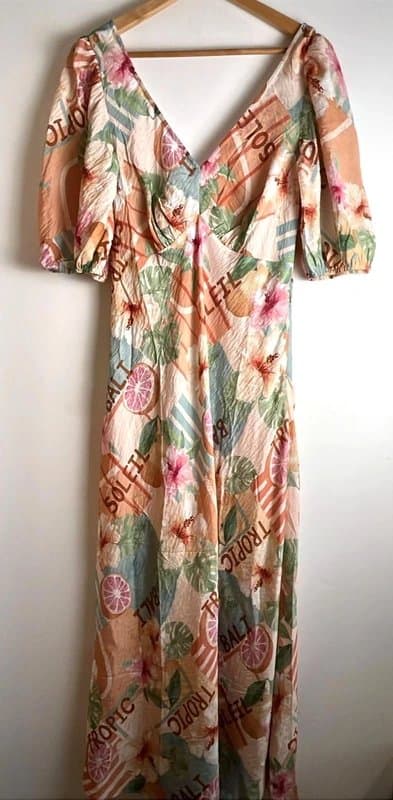 New Look New look - summer floral dress midi - size 12 - multicoloured