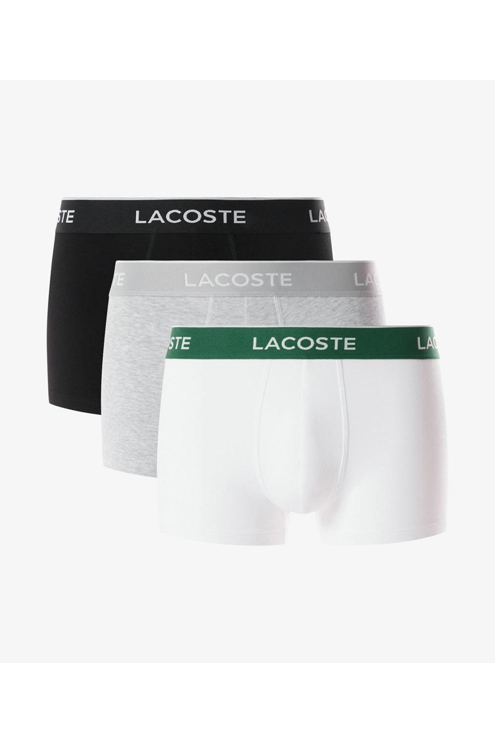 Lacoste Lacoste Men's 3 Pack Trunks DTM Black/Grey/White - 2