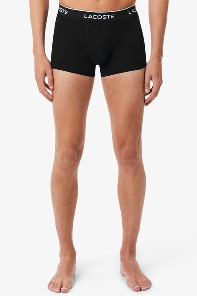 Lacoste Lacoste Men's 3 Pack Trunks DTM Black/Grey/White - 2