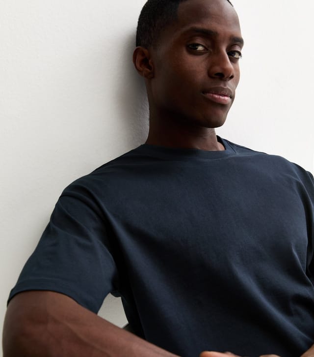 New Look Men's Navy Oversized Short Sleeve T-Shirt New Look - 2