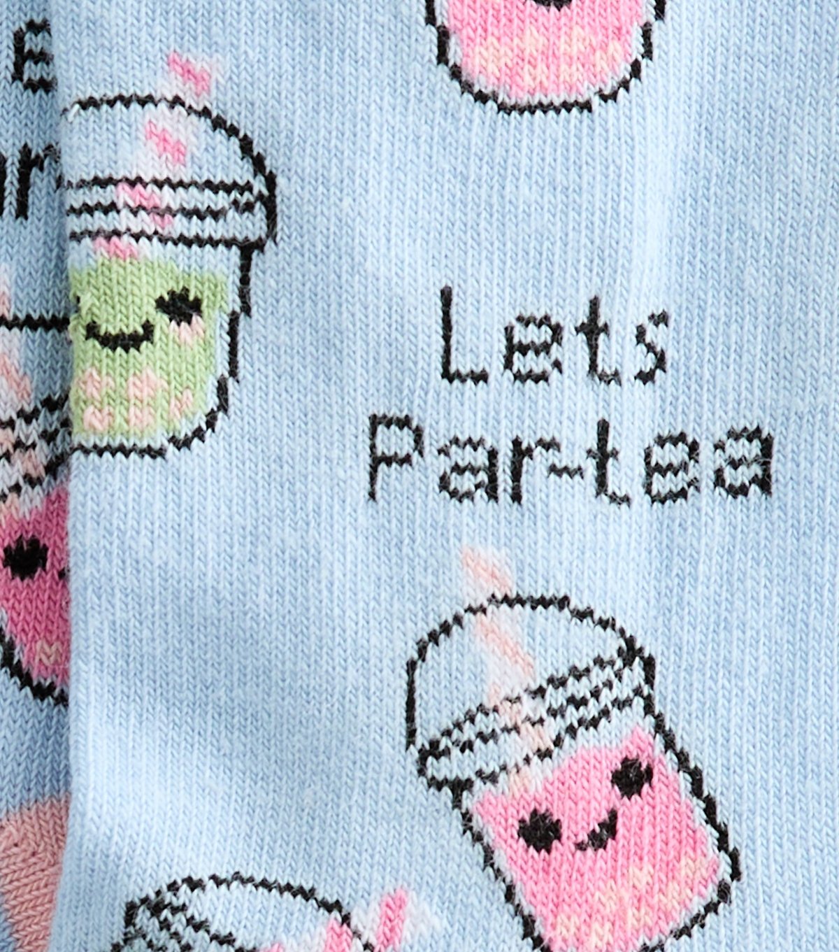 New Look Blue Bubble Tea Patterned Ankle Socks New Look - 2