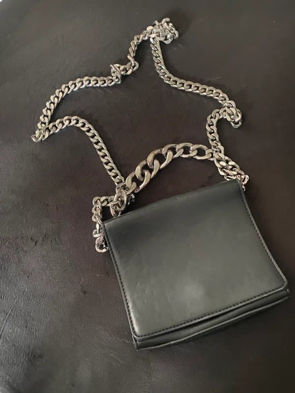Topshop New Little black bag with chain strap