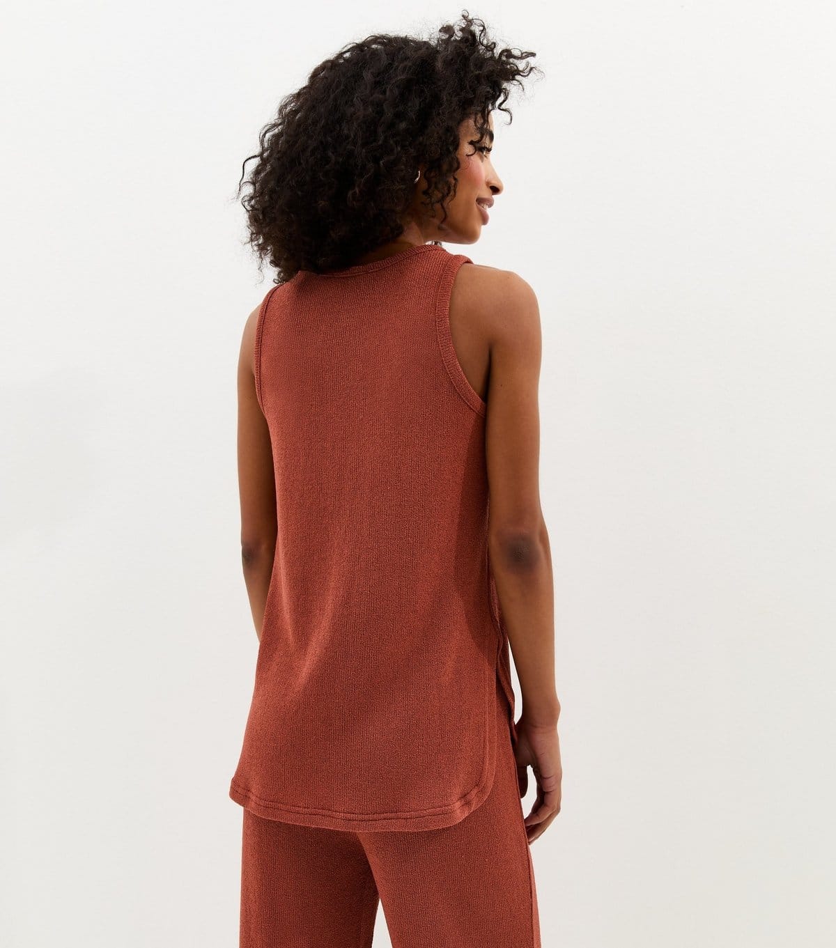 New Look Women's Dark Red Textured Vest Top New Look - 4