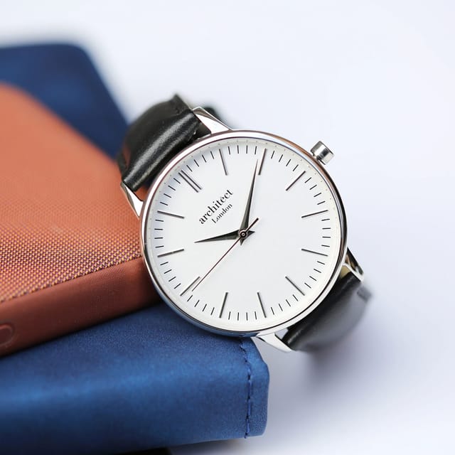 Wear We Met Wear We Met Women's Personalised Blanc Watch Silver Bezel - Engraved in Black - 2