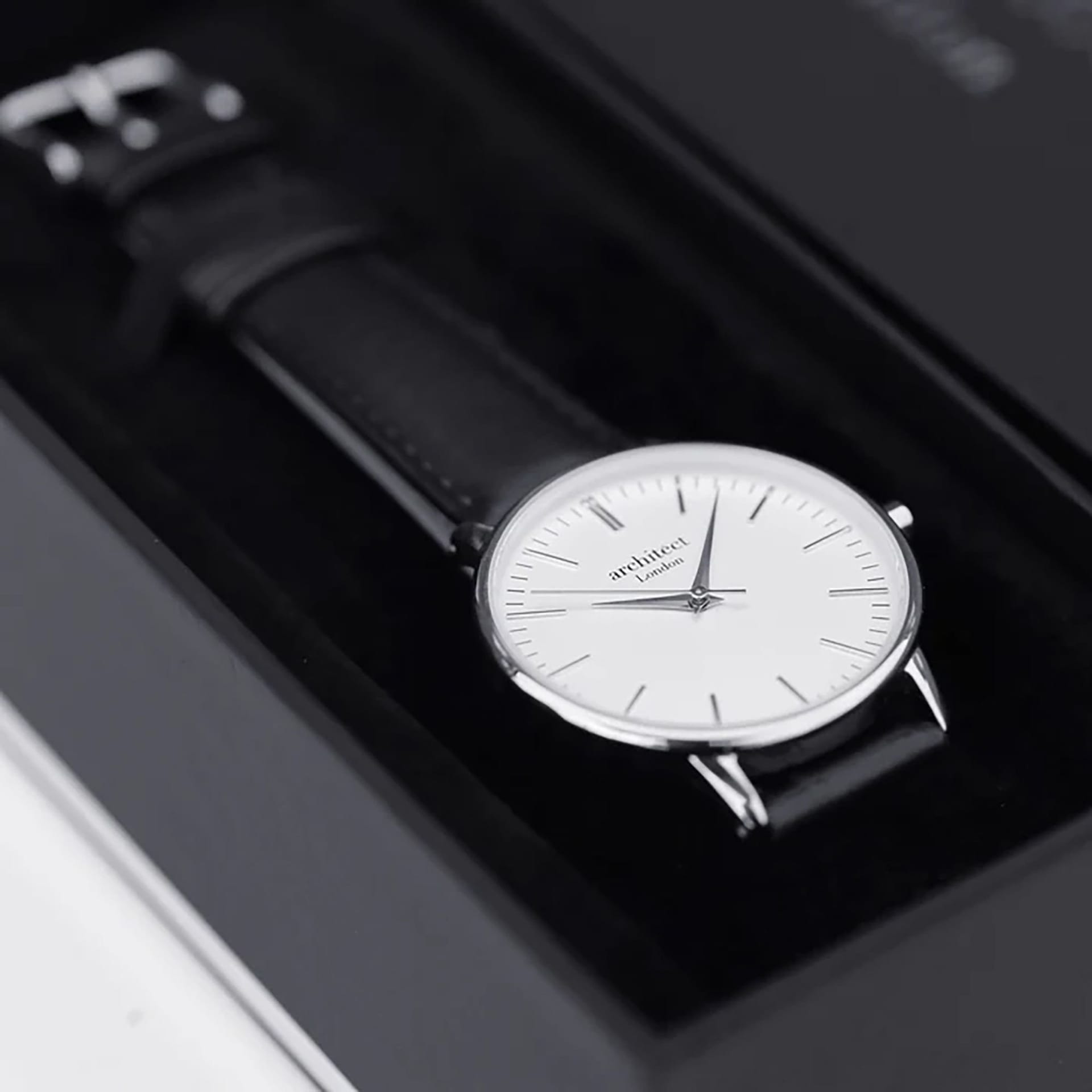 Wear We Met Wear We Met Women's Personalised Blanc Watch Silver Bezel - Engraved in Black - 4