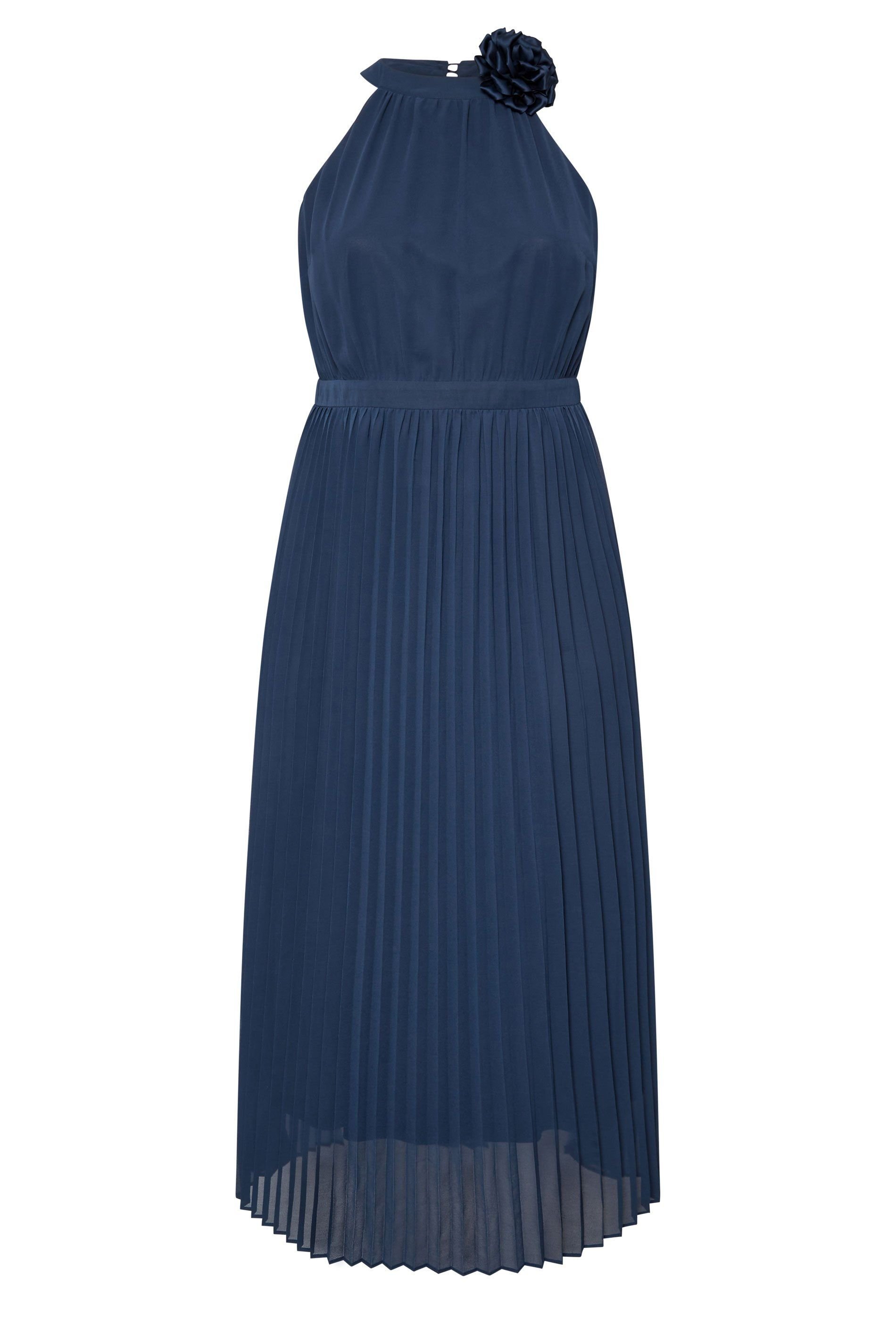 Yours Yours Women's Corsage Pleated Maxi Dress in Dark Navy - 2