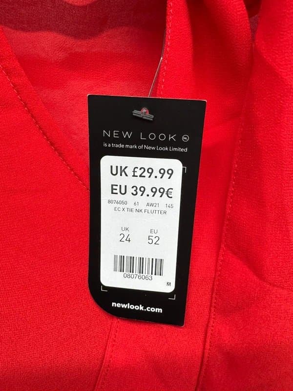 New Look Ladies Red New Look Tiered Summer Dress UK 24 New