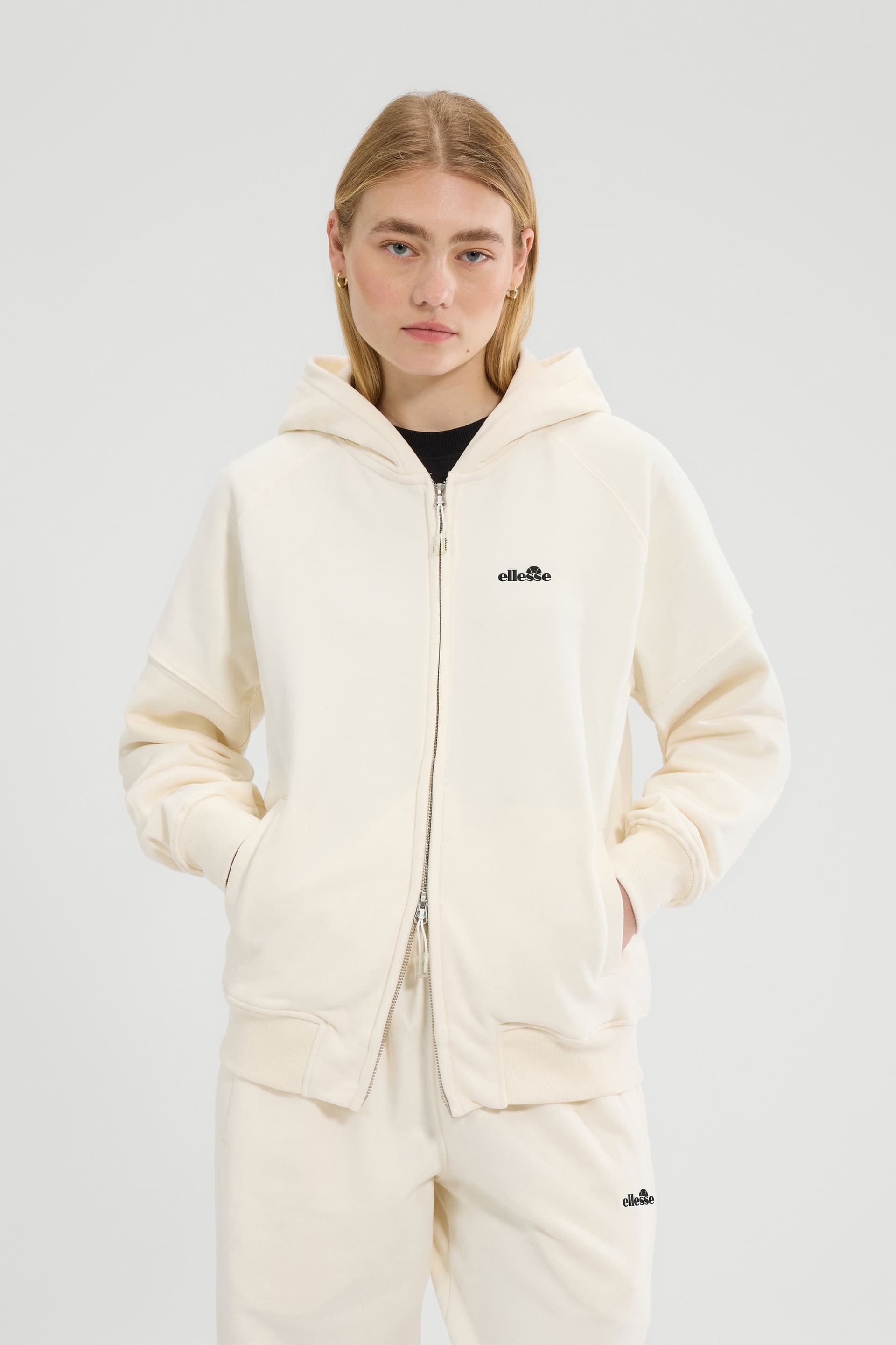 Ellesse Ellesse Women's Pianella FZ Hoodie in Off-White