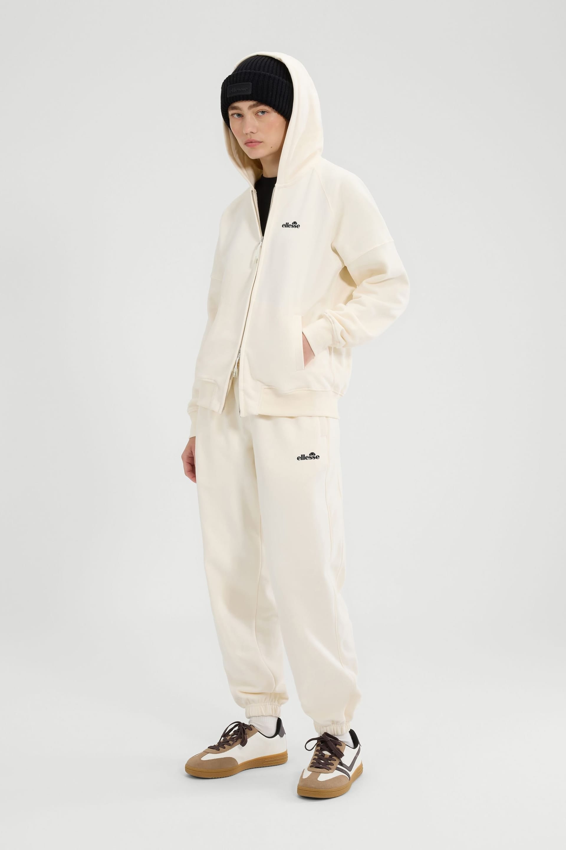 Ellesse Ellesse Women's Pianella FZ Hoodie in Off-White - 4