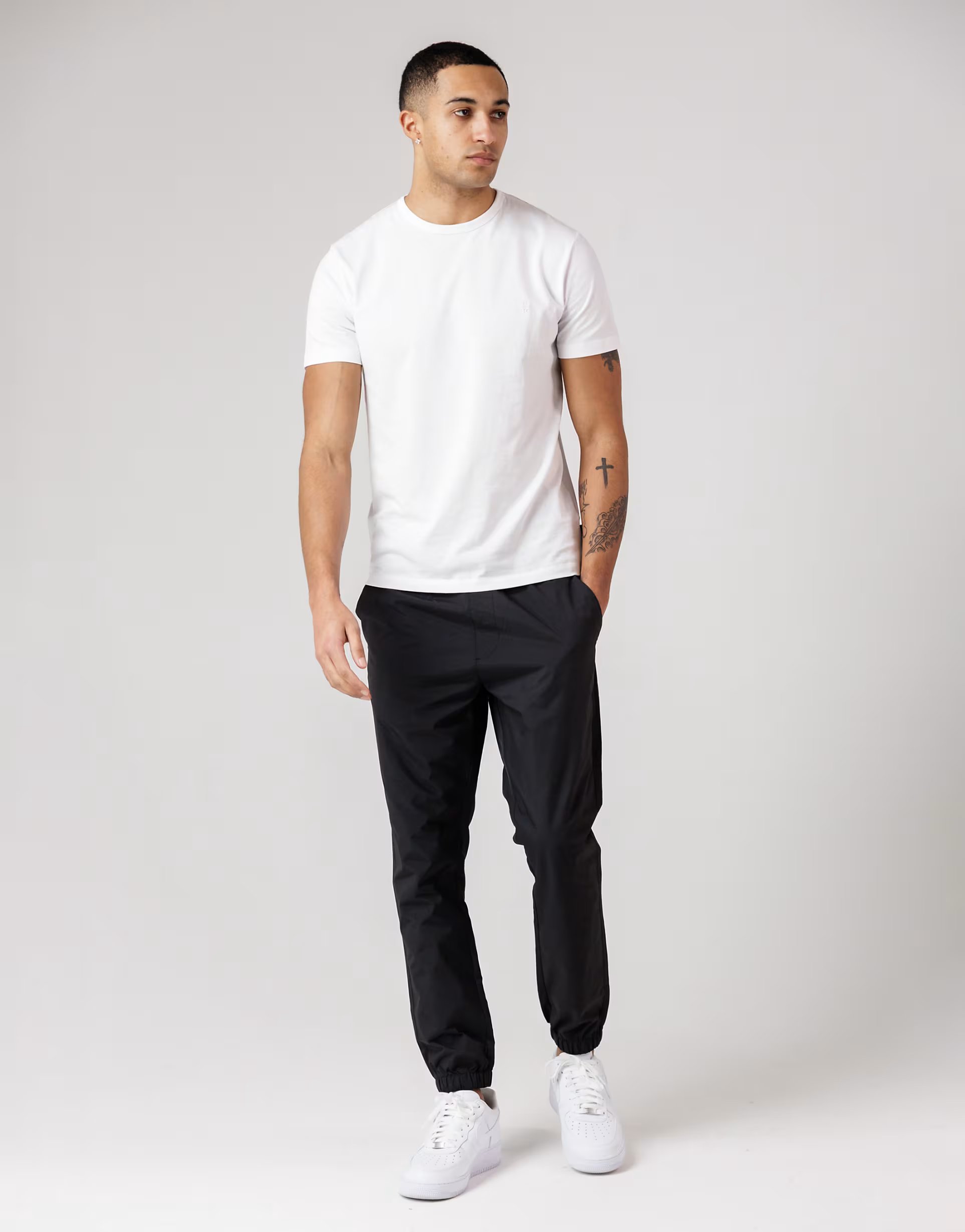 ASOS French Connection Nylon tech cuffed trousers in black - 1