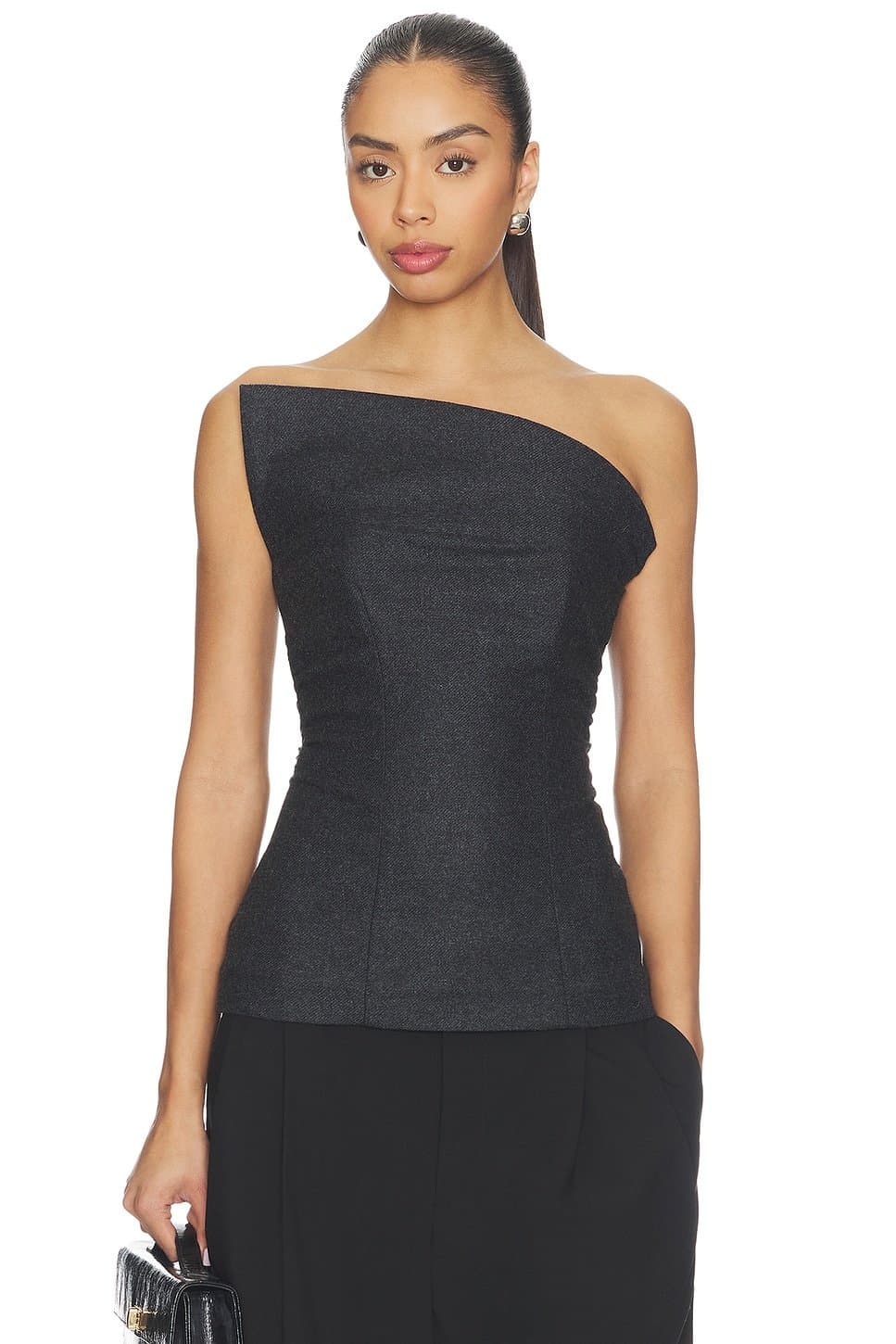 revolve Helge Wool Flannel Structured Top