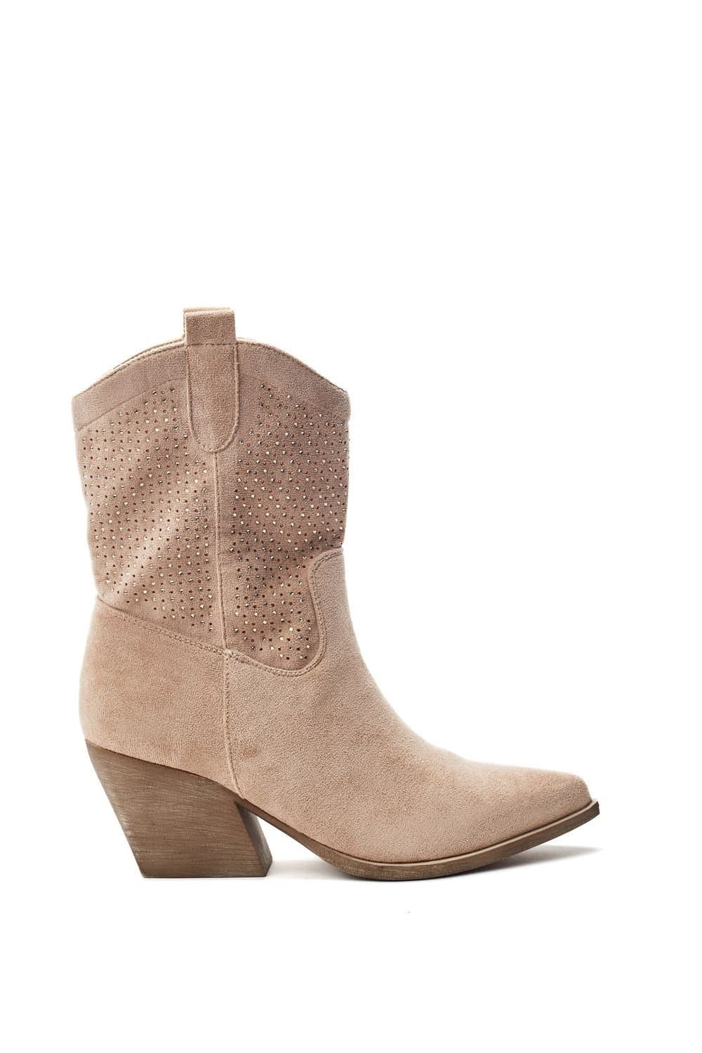 b.soleful b.soleful Women's 'Gailaen' Alcantara Heeled Boots in Camel