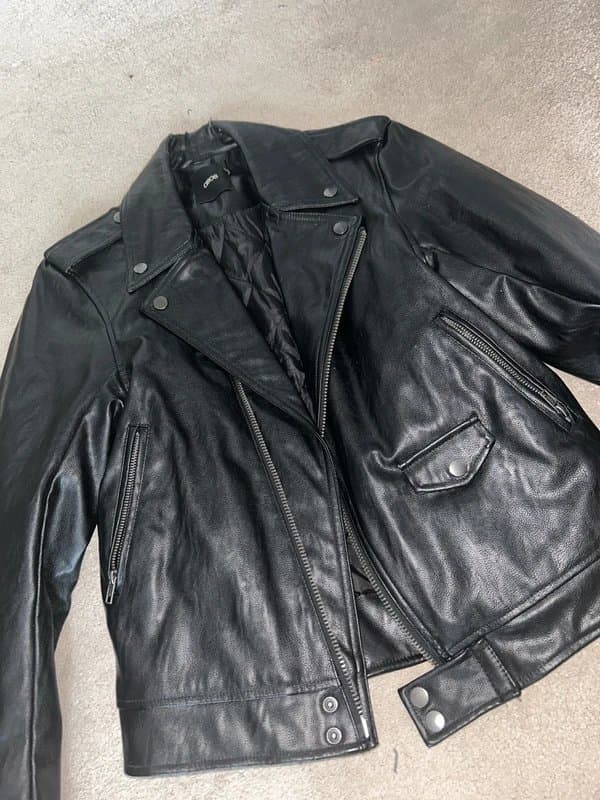 ASOS ASOS oversize black faux leather jacket