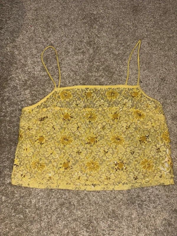 Topshop Old topshop embellished sequin cami top