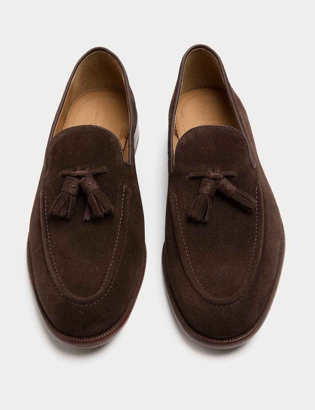 Marks & Spencer M&S Suede Tassel Loafers Chocolate - 2
