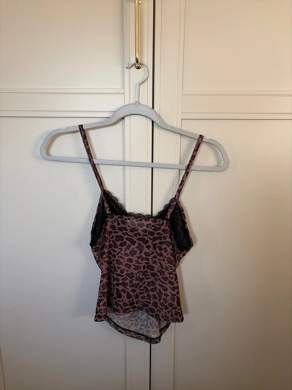 ASOS Design Leopard Print Sheer Top