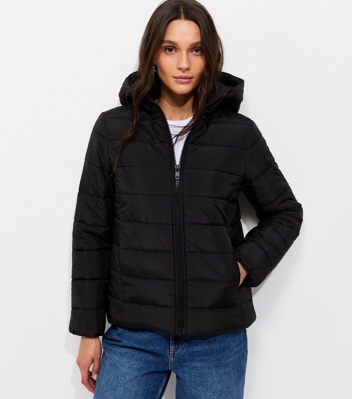 New Look Black Hooded Padded Jacket