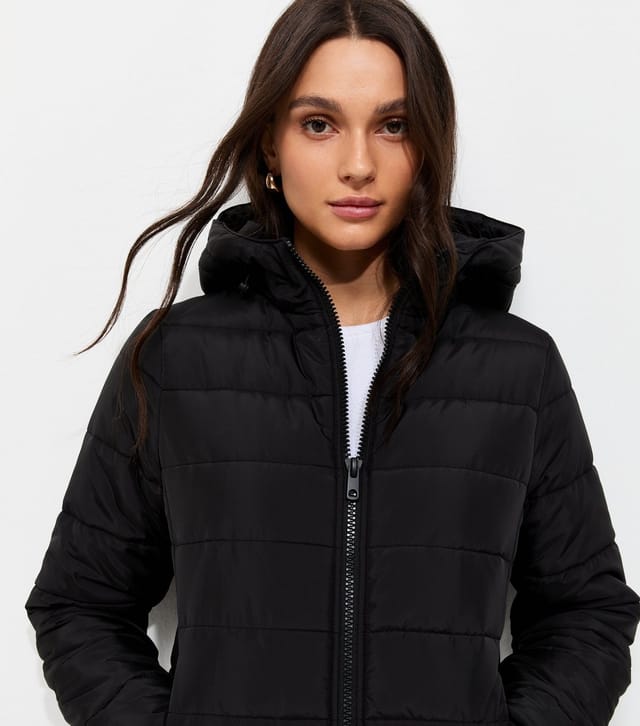 New Look Women's Black Hooded Padded Jacket New Look - 2