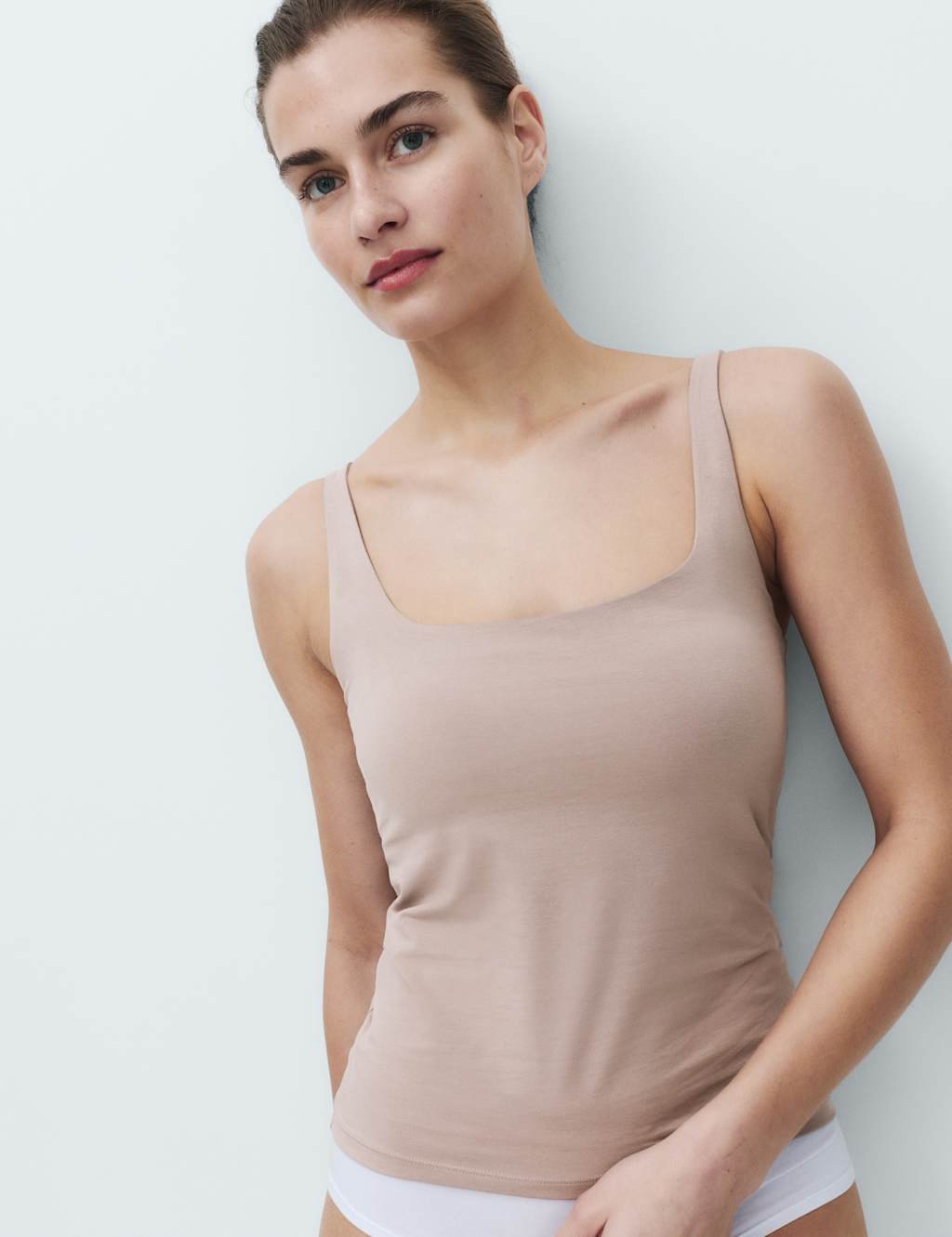 Marks & Spencer M&S Secret Support™ Scoop Neck Bra Vest Mushroom - 4