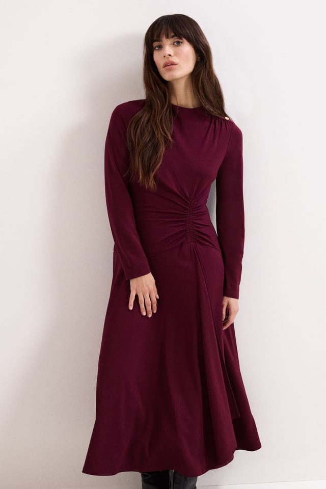 Phase Eight Phase Eight Women's Eugenia Jersey Dress in Wine - 3