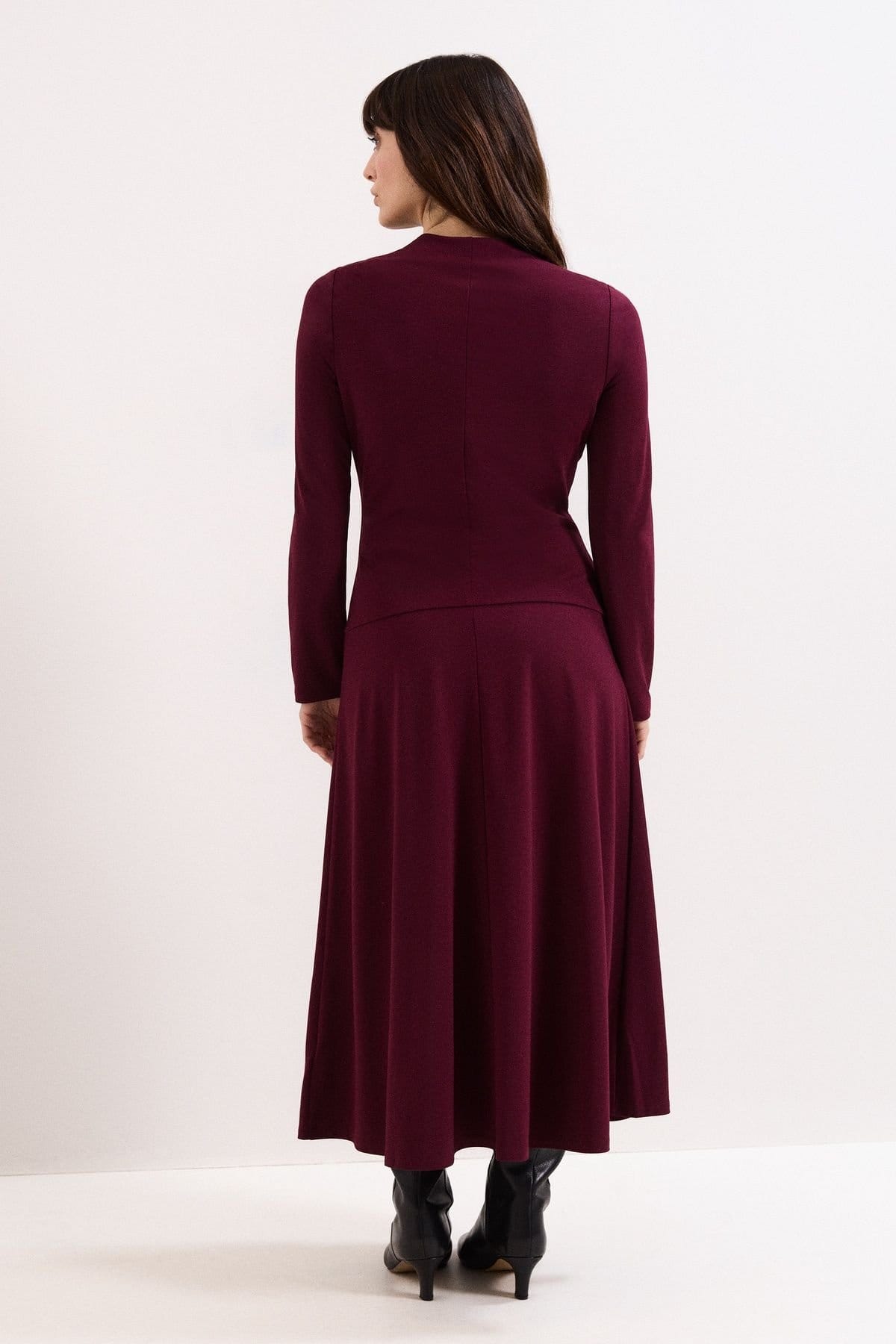Phase Eight Phase Eight Women's Eugenia Jersey Dress in Wine - 4