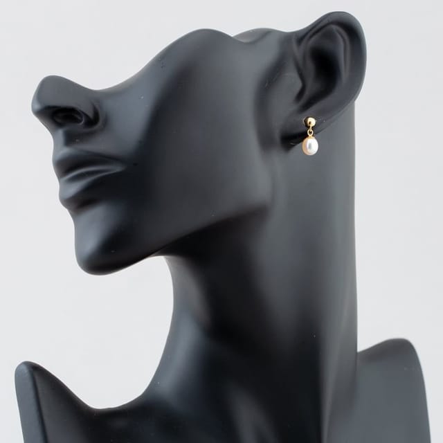 T.H.Baker T.H.Baker Women's 9ct Yellow Gold Freshwater Pearl Dropper Earrings 1.58.7979 - 3