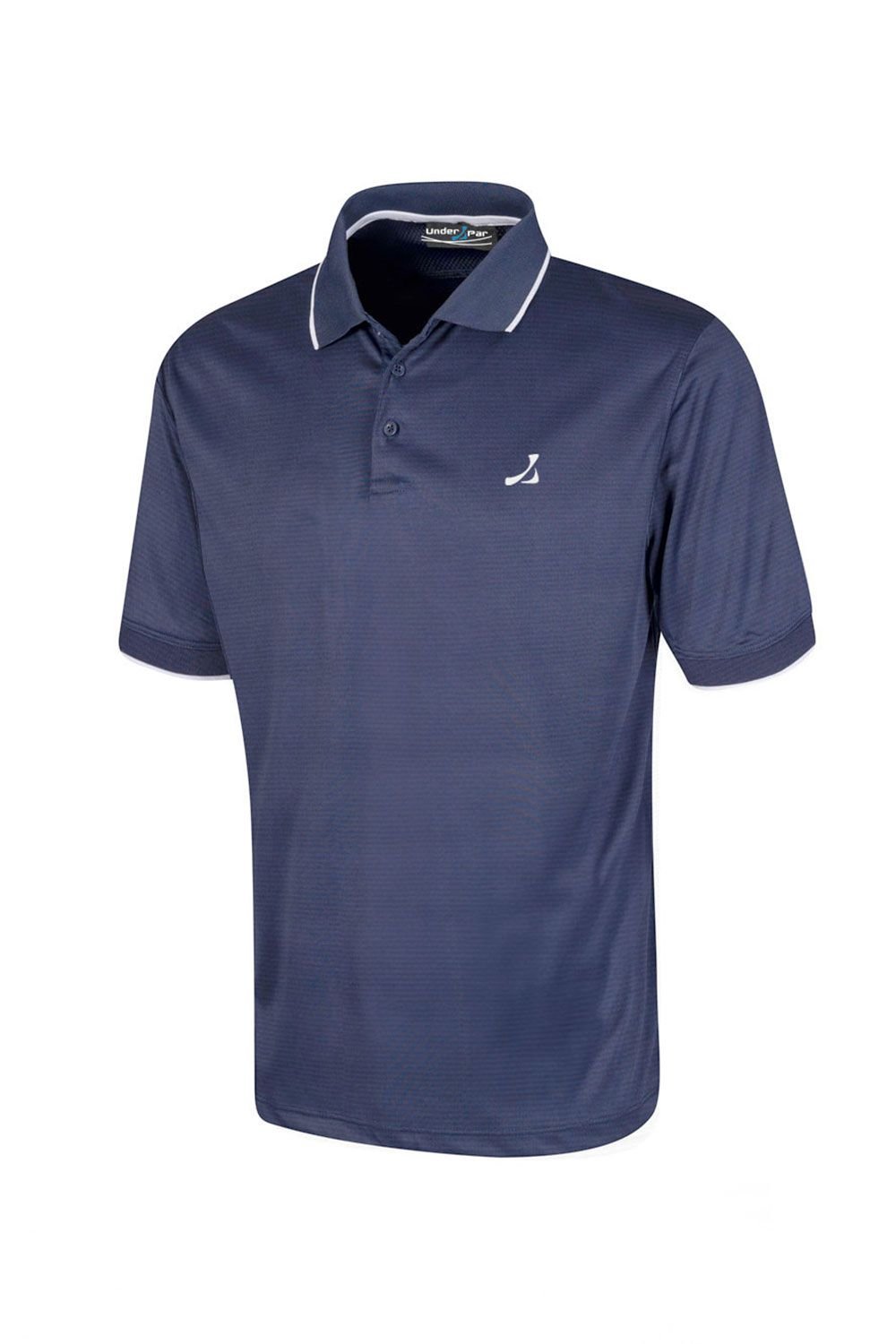 Under Par Under Par Men's Twin Pack UV Protection Stretch Golf Polo Shirts (Pack of 2) in Navy - 2