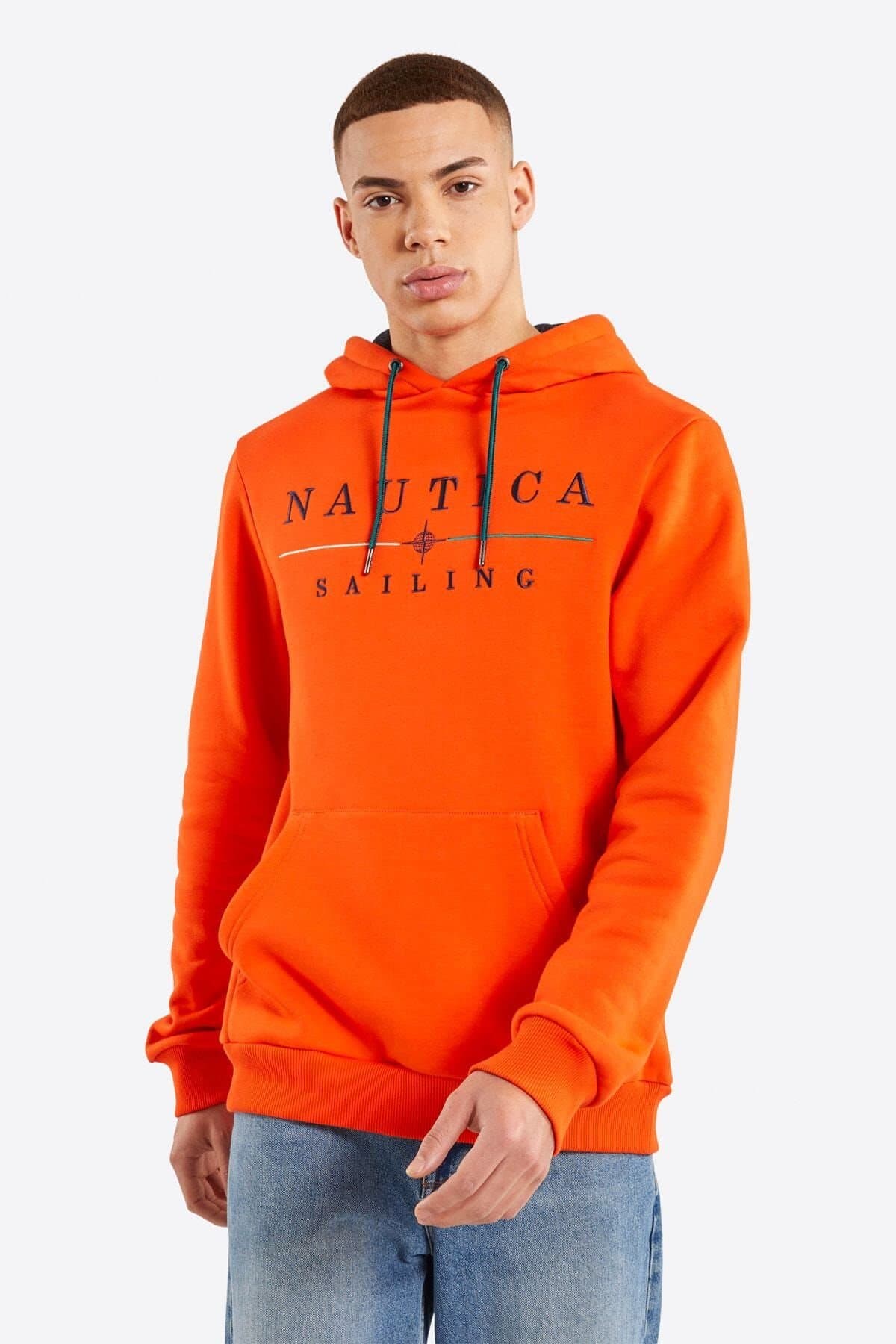 Nautica Nautica Men's 'Malbo' Overhead Hoody in Orange