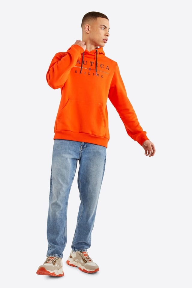 Nautica Nautica Men's 'Malbo' Overhead Hoody in Orange - 3