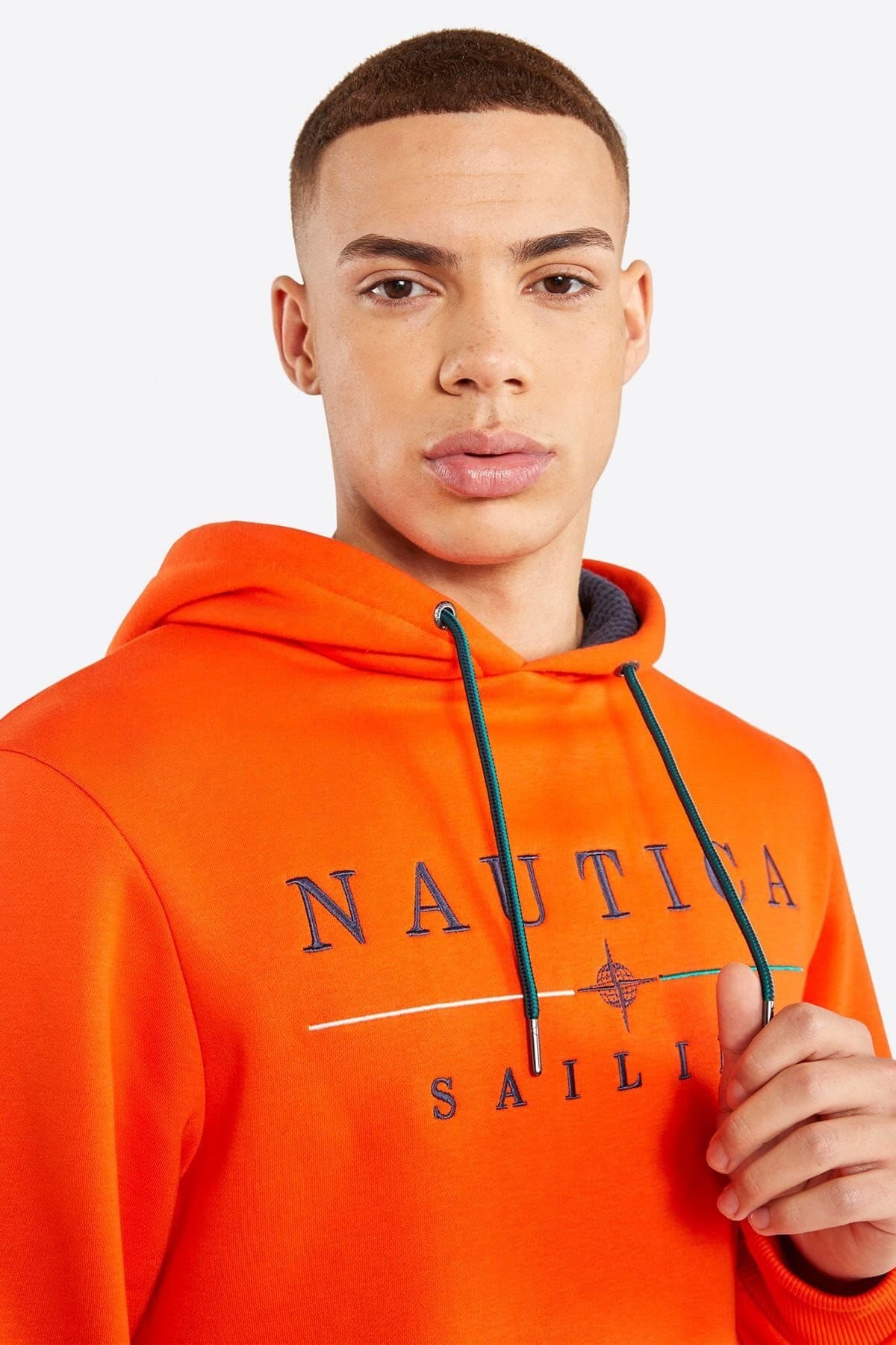 Nautica Nautica Men's 'Malbo' Overhead Hoody in Orange - 4