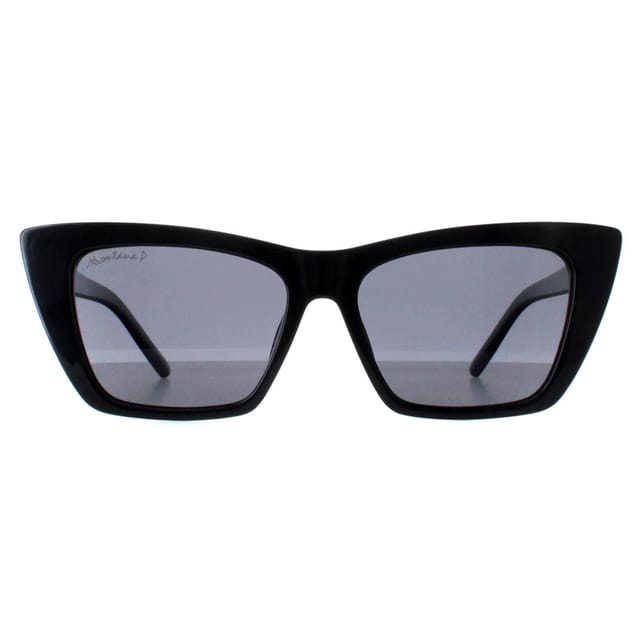 montana montana Women's Cat Eye Shiny Black Smoke Polarized MP64 - 2