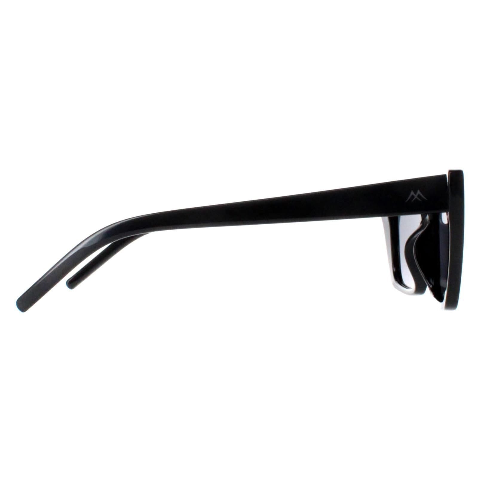 montana montana Women's Cat Eye Shiny Black Smoke Polarized MP64 - 4