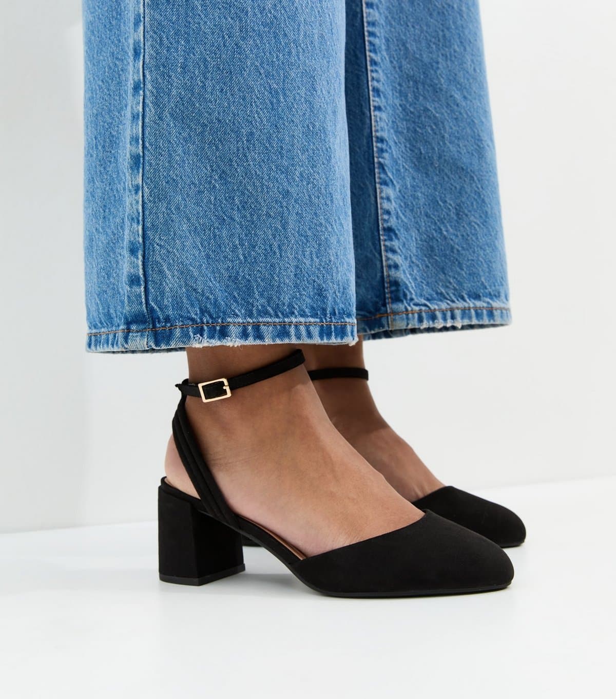 New Look New Look Black Vegan Suede Heeled Sandals