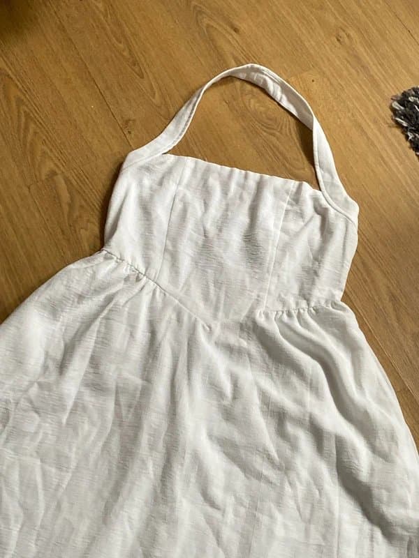 No Label White Halter Neck Dress size XL (12-14)