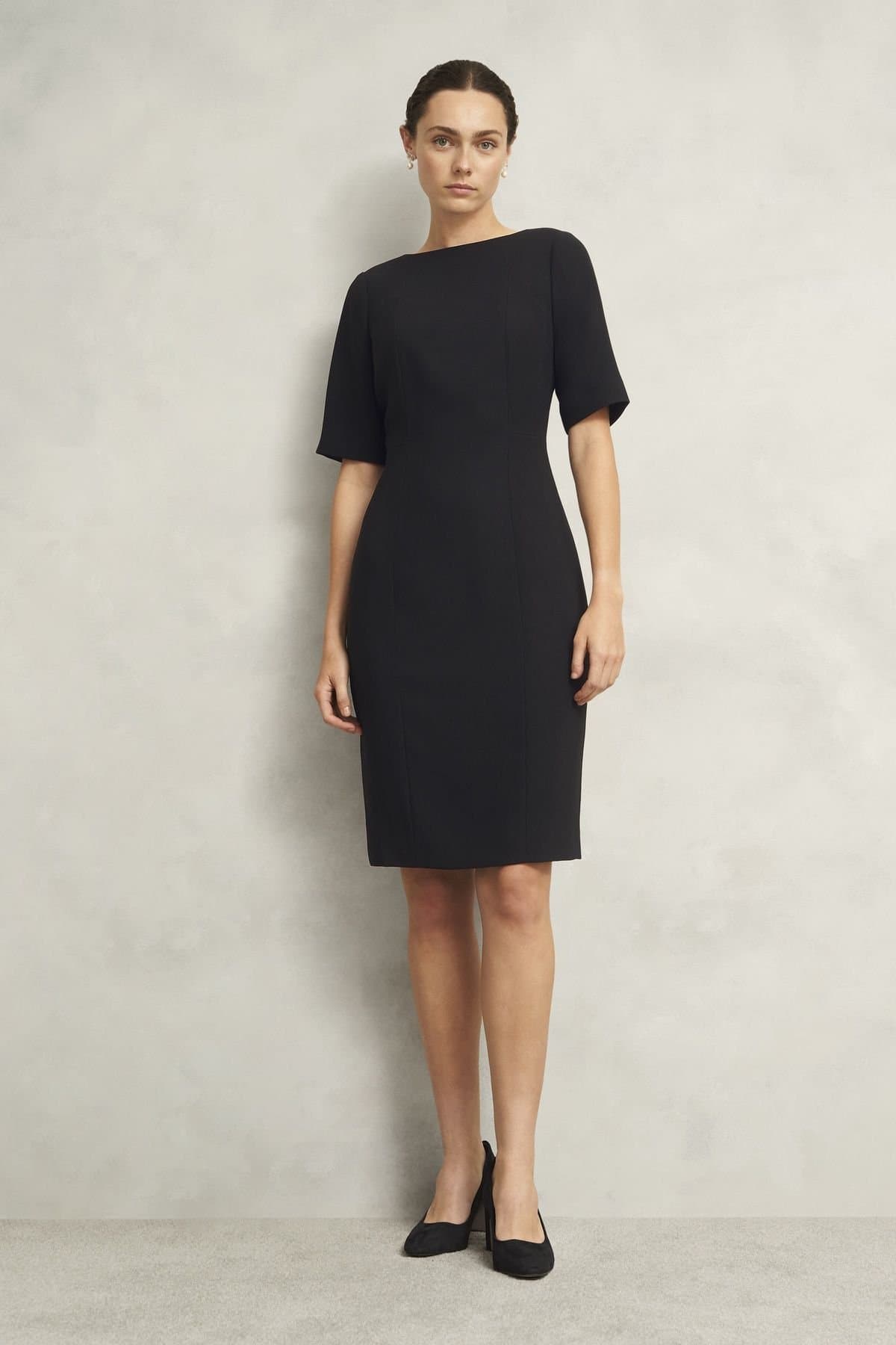 Hobbs London Hobbs London Women's Rae Sleeved Dress in True Black